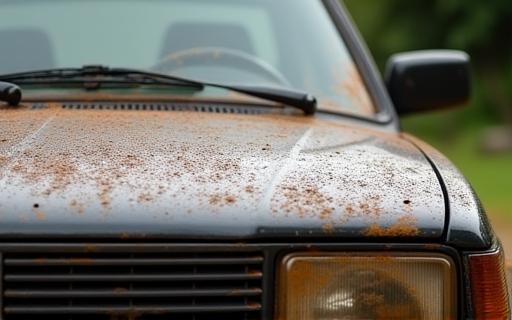 Auto ricoperta di fango prima del lavaggio